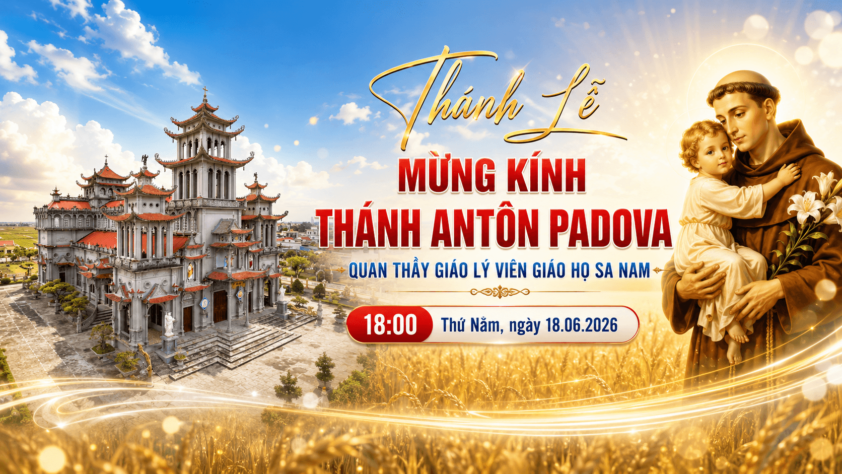 Thánh lễ mừng kính Thánh Antôn Padova - Quan thầy Giáo Lý Viên Giáo Họ Sa Nam
