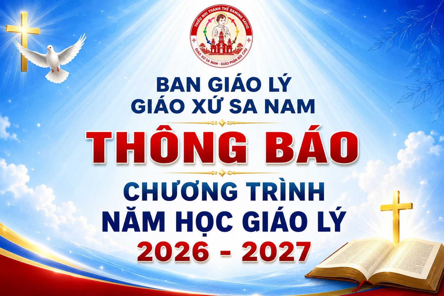 Thông báo chương trình năm học giáo lý 2026-2027